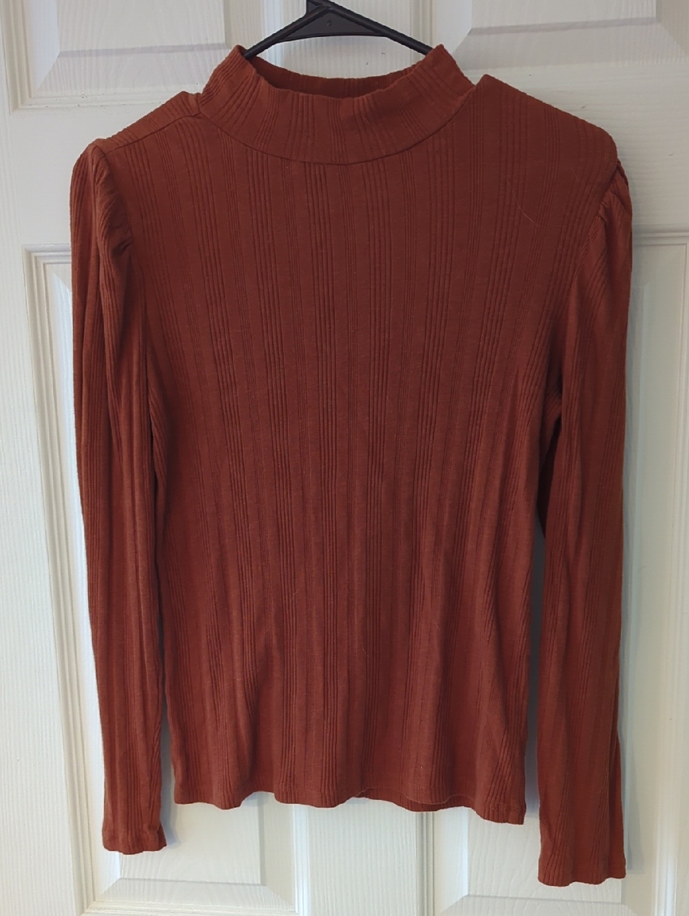 Ribbed Mock Neck Top